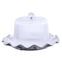 Porta Torta Barok Acrilico Blanco