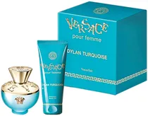 Kit Perfume Versace Dylan Turquoise Edt 50ML + Body Gel 100ML - Feminino