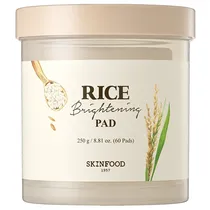 Almofadas Tônicas Skinfood Rice Brightening Pad de 60 Unidades