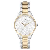 Relogio Analogico Feminino Daniel Klein DK.1.12684-2 Premium Ladies / Pulseira de Aco Inoxidavel - Prata/Dourado