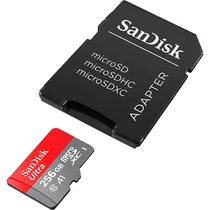 Cartão de Memória Sandisk Ultra SDSQUAC-256-GN6MA - 256GB - Micro SD com Adaptador - 150MB/s