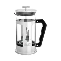 Cafetera Prensa Francesa Bialetti Preziosa 3160 3 Tazas 350ML Plata - Negro