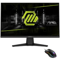 Monitor Gamer MSI Mag 244F 3BCA 23.8" Full HD Rapid Ips 200HZ / 0.5MS - Preto + Mouse