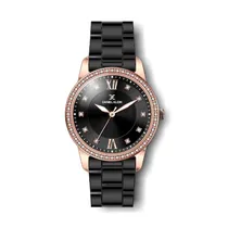 Relógio Analógico Feminino Daniel Klein Premium DK.1.12421-6 - Rosa Ouro e Preto