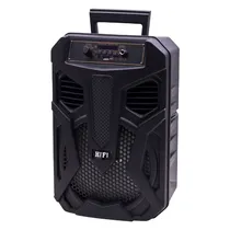 Speaker / Caixa de Som Portatil RX-S802B / 8" / Bluetooth / USB / FM / Aux / com Microfone / 1200W - Preto