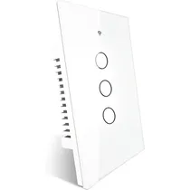 Interruptor de Luz Inteligente Moes ZS-US3 Zigbee 3 Botões - Branco