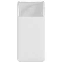 Carregador Portátil Baseus Bipow LCD 15 W 30.000 Mah 2 X USB-A + USB-C + Micro USB - Branco (PPBD050202)