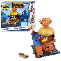 Mattel Vehiculos Hot Wheels City Tienda de Hamburguesas Multicolor