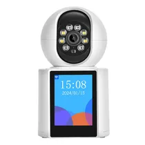 Camera de Segurança Panorâmica Video Calling Smart V1-30 / Wifi / 3.0MP / Microfone / Detecçao Humana / Visão Noturna / HD / Chamada de Video / Tela 2.8" / App Icsee - Branco