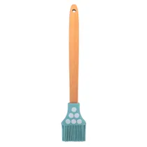 Pincel de Silicone para Confeitaria Turquesa com Pingos