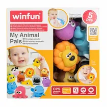 Winfun Bebes Set Animales Safari Plastico 3+ Meses Multicolor