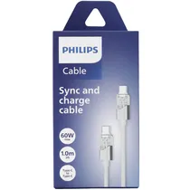 Cabo Philips DLC5031CW/70 USB-C | USB-C - White (1 Metro)