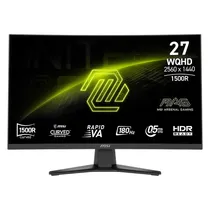 Monitor Gamer MSI Mag 275CQF E18 27" WQHD Curvo 180HZ Hdmidp-Preto