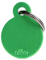 Medalha de Identificação Myfamily Círculo Pequeno MFB39 - Verde