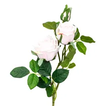 Haste de Rosa Artificial - Rosa Claro
