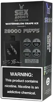 Vape Descartável Sex Addict BY Dan Bilzerian S280 Watermelon Grape Ice 28000 Puffs
