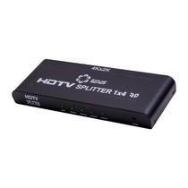 Adaptador HDMI Splitter Lotus LT-667 / 1X4 / 3D / 4K / Distribuidor HDMI X4 - Preto