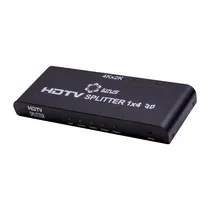 Adaptador HDMI Splitter Lotus LT-667 / 1X4 / 3D / 4K / Distribuidor HDMI X4 - Preto