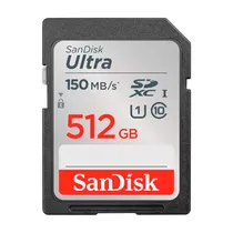 Cartão de Memória Sandisk Ultra SDSDUNC-512G-GN6IN - 512GB - SD - 150MB/s