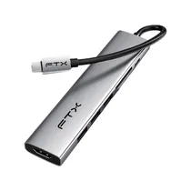 Hub FTX CT-HBP2-AG7 - USB-C - HDMI/3XUSB/SD/USB-C - Cinza