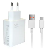 Carregador Xiaomi Fonte Fast Charger USB-A A USB-C MDY-12 Eh com Cabo 67W - White