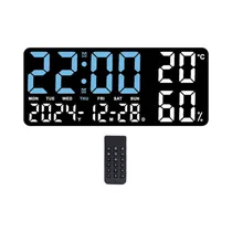 Reloj Digital de Pared Satellite AC-T7041 LED Azul - Blanco