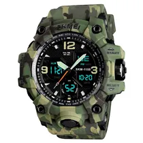 Relógio Masculino Skmei 1155B CMGN Green Cam