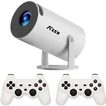 Projetor Keen X10 Plus 300 Lúmens 4K - Branco + 2 Controles