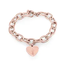 Pulseira Feminina Freelook FRJ.3.3010-4 de Aço Inoxidável - Rosa Ouro