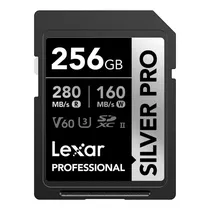 Cartao de Memoria Lexar Professional Silver Pro U3 V60 256GB - LSDSIPR256G-Bnnnu
