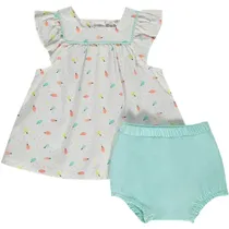 Orchestra Conjunto Bebe Femenino 2 Unidades/Calcinha 6M+ Tela 6M+ Bla