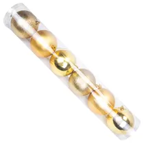 Bola Natal com 6 Peças de 10 CM Dourado