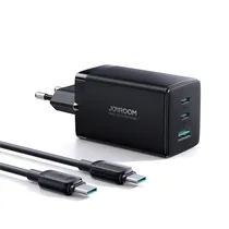 Cargador Rápido Joyroom JR-TCG01 Gan Ultra 65W + Cable Type-C To Type-C 100W
