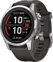 Relogio GPS Garmin Fenix 7S Pro Solar 010-02776-01 - Prata/Grafite