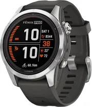 Relógio GPS Garmin Fenix 7S Pro Solar 010-02776-01 - Prata/Grafite
