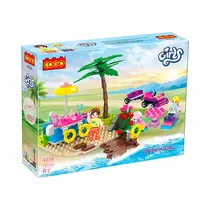 Cogo Bloques Cogo Girls En La Playa 191PZAS Plastico 6+ Años Multicolor