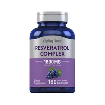 Suplemento Piping Rock Resveratrol Complex 1800MG 180 Cápsulas