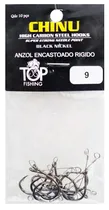 Anzol Top Fishing Chinu Encastoado Rigido 09 com 10 Pçs