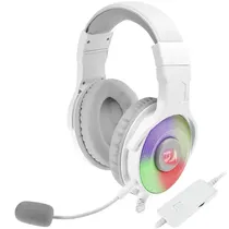 Headset Gaming Redragon Pandora H350W-RGB 7.1 com USB para PC – Branco