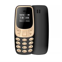 Celular Mini Super Small BM10 Dual Sim Tela 0,66  Preto/Dourado (Replica Nokia)