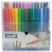 Caneta Pincel para Colorir Milan Fine-Tip 06CT30 (30 Unidades)