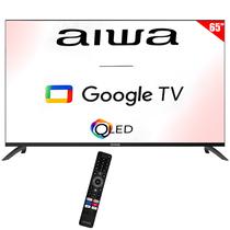 Smart TV Qled 65" Aiwa AW65B4QFG 4K Ultra HD Google TV Wi-Fi/Bluetooth com Conversor Digital