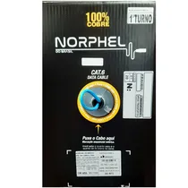 Cabo de Rede Utp Norphel CAT6 100% Cobre Interno - Azul 305 Metros