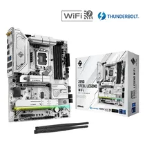 Placa Mãe Asrock LGA1851 Z890 Steel Legend Wifi DDR5 / HDMI / USB-C / Lan / Som