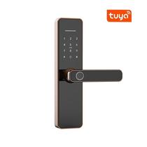 Fechadura Digital S811 Wifi Tuya/Cartao/Chave Red Bronze