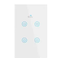 4LIFE Interruptor Smart de Pared Touch FLBW4 Wifi+RF