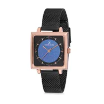 Relógio Analógico Feminino Daniel Klein Premium DK12206-4 - Preto e Rosa Ouro