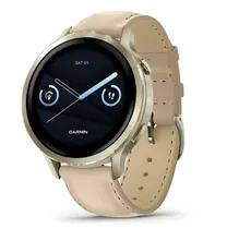 Garmin Venu 4 Lunar Gold Couro 41MM 010-03013-03