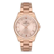 Relógio Analógico Feminino Daniel Klein DK.1.12742-4 Premium Ladies / Pulseira de Aço Inoxidável - Rose Gold