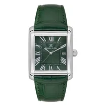 Relógio Analógico Masculino Daniel Klein DK.1.13909-3 Premium Gents / Pulseira de Couro Genuino - Prata/Verde